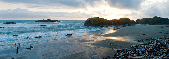 Oregon Coast Sunset Pano